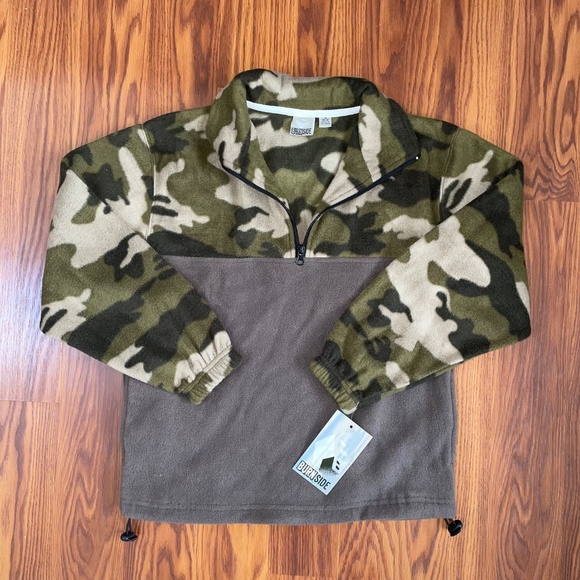 NWT Kids Camo Vintage Fleece 1/4 Zip Pullover - Picture 2 of 8